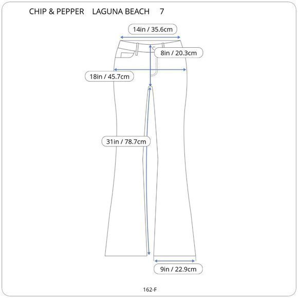 Chip & Pepper Production Laguna Beach Flare Jeans Stretch‎ Button Pocket 7 X 31 - Picture 3 of 10
